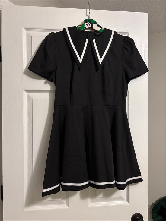 Dolls Kill Dresses & Skirts - Dolls Kill Black Mini Dress with White Trim